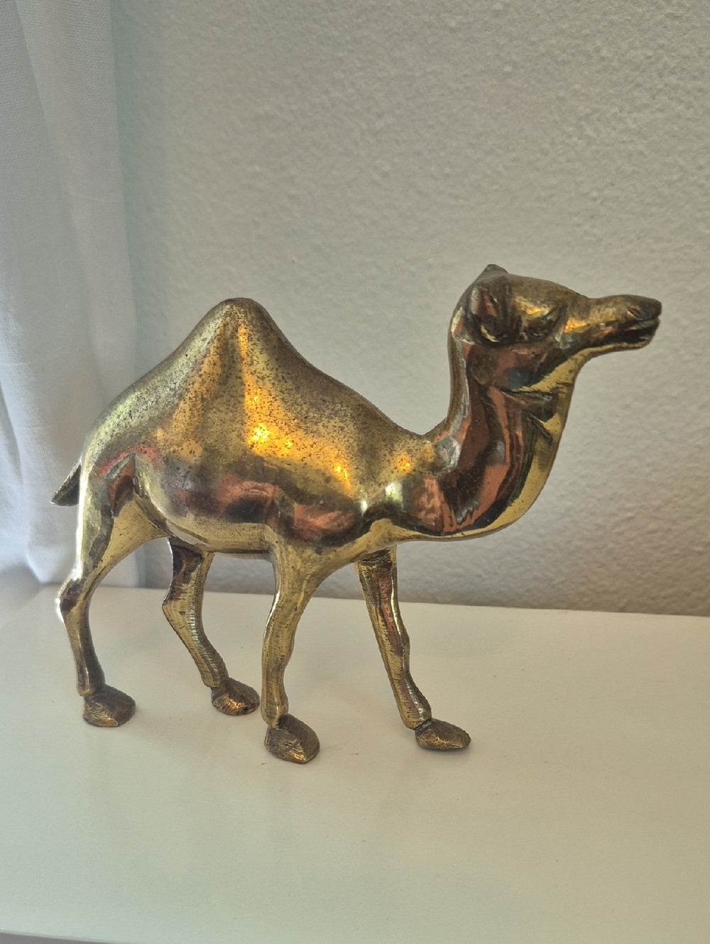 Vintage Solid Brass Camel Sculpture